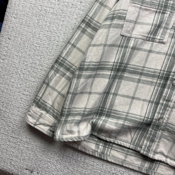 Zara DNWR-Heavyweight Flannel Shirt Men's XL Light Green Lumberjack - Picture 2 of 12
